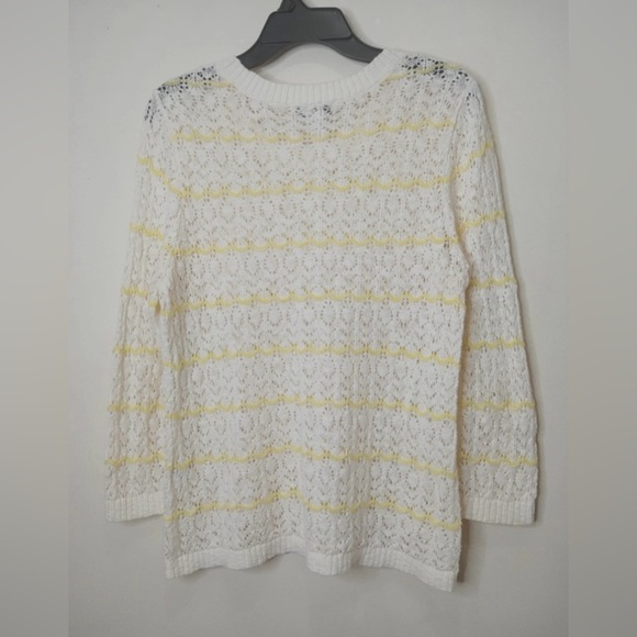 Christopher & Banks Cream Lace Knit Sweater Medium - Picture 2 of 8